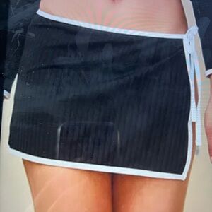 Solid and Striped Nola Ribbed Swim Skirt